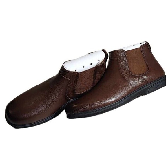 Florsheim Loedin Size 11.5D Brown Leather Work Boots Steel Toe New In Box Chukka - Picture 4 of 11